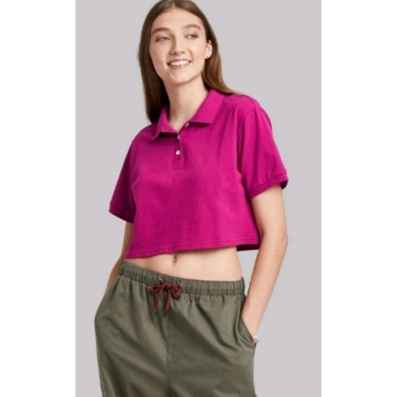 wild fable Tops - Wild Fable Cropped Polo